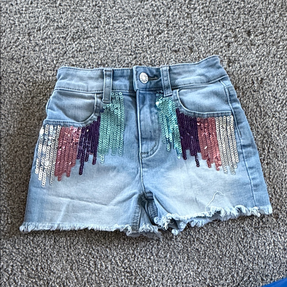Justice Light Blue Denim Shorts